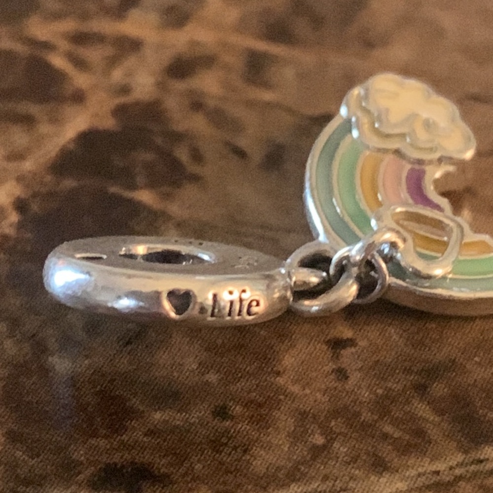 Authentic Pandora Rainbow And Cloud Dangle Charm … - image 5